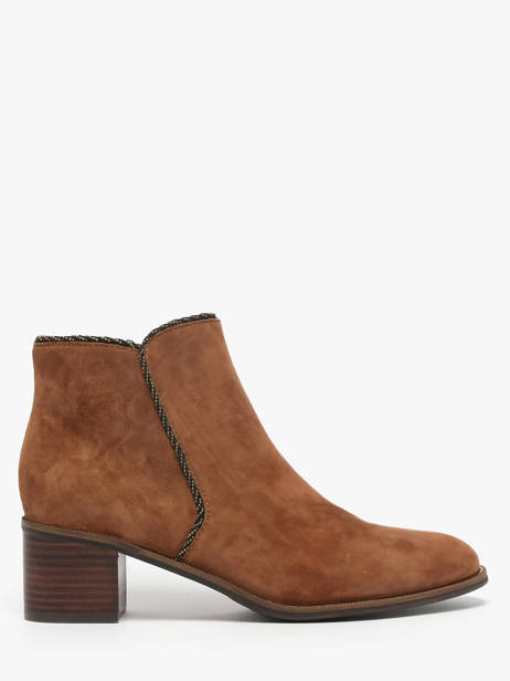 Bottines à Talon Tiglon En Cuir Mam'zelle Marron women CSIUY48