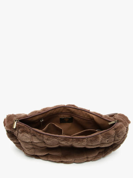 Sac Bandoulière Quadri Polyester Le voyage en panier Marron quadri AHP269 vue secondaire 4