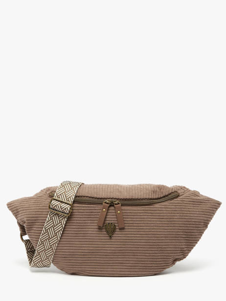 Belt Bag Le voyage en panier Brown velours AHP244
