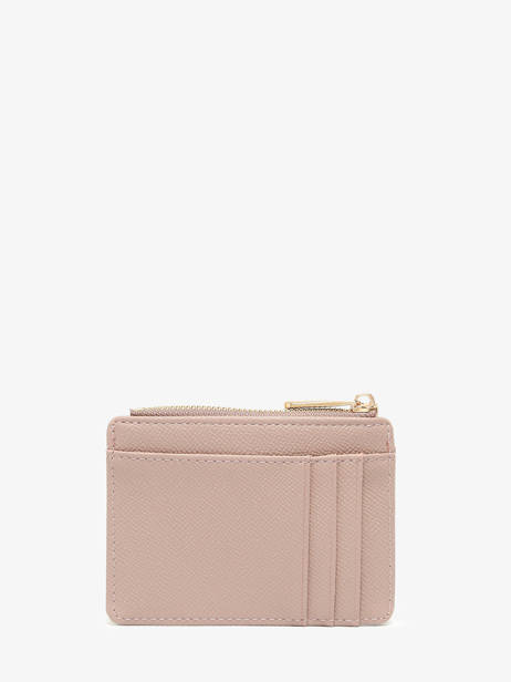 Porte-monnaie Porte-cartes David jones Rose saffiano 1 vue secondaire 2