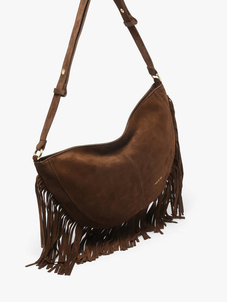 Sac Porté épaule à Franges Rodeo Cuir Nat et nin Marron vintage RODEOFRA vue secondaire 2