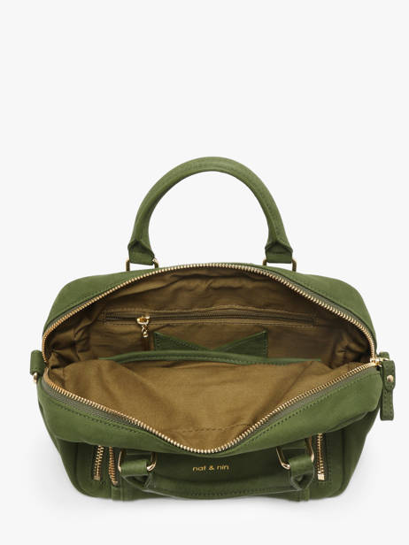 Sac Bandoulière Baby Macy Cuir Nat et nin Vert vintage BABYMACY vue secondaire 3