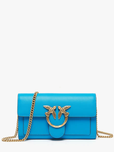 Sac Bandoulière Love Bag Icon Cuir Pinko Bleu love bag icon A0F1