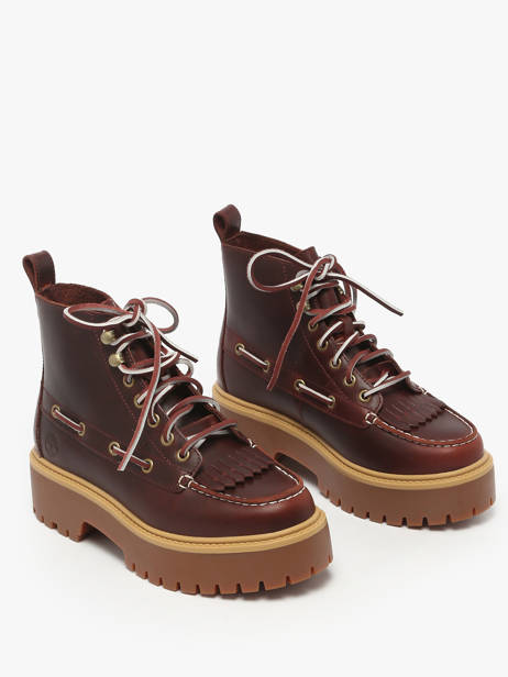 Bottines Plateforme En Cuir Timberland Marron women 27YZEIW1 vue secondaire 1