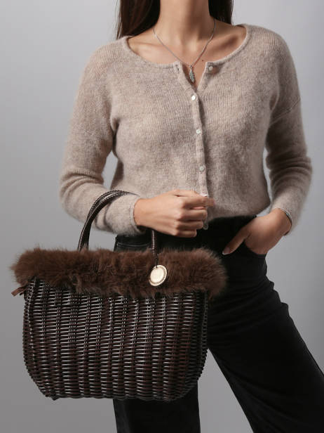 Cabas Doudou Le voyage en panier Marron doudou M vue secondaire 1