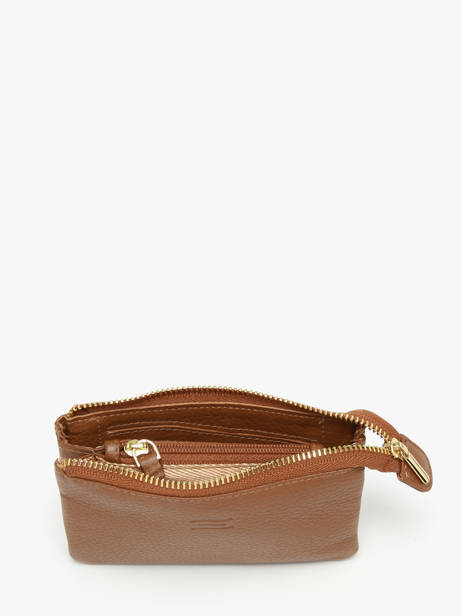 Porte-monnaie Caviar Cuir Crinkles Marron caviar 14538 vue secondaire 1