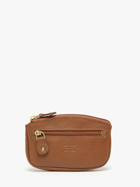 Porte-monnaie Caviar Cuir Crinkles Marron caviar 14036