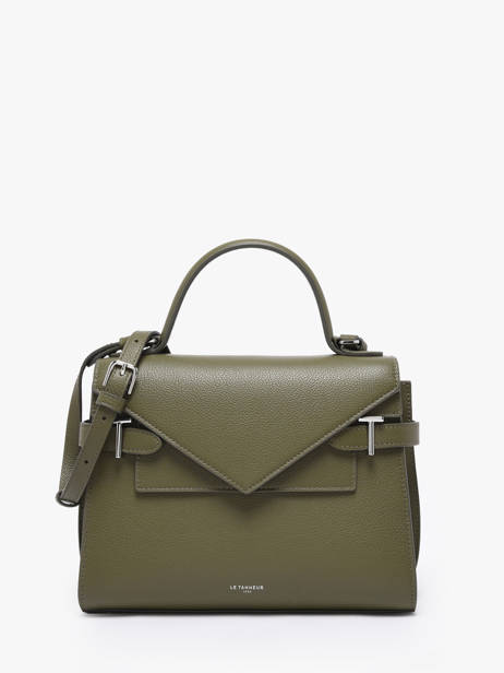 Medium Grained Leather Emilie Shoulder Bag Le tanneur Green emily TEMI1014