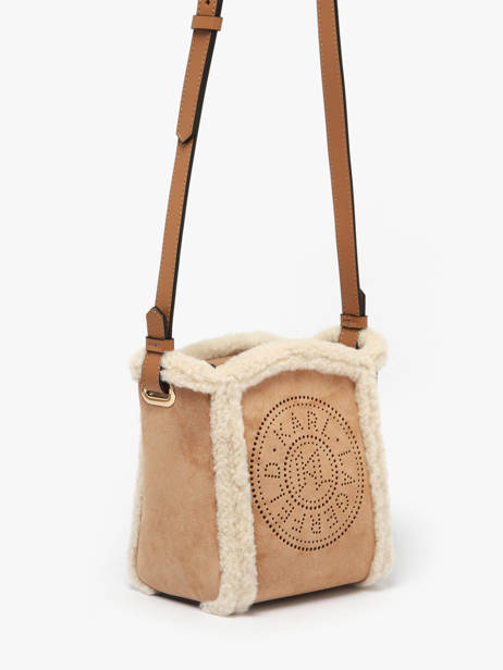 Sac Bandoulière K Circle Shearling Cuir Karl lagerfeld Marron k circle A4W30068 vue secondaire 1