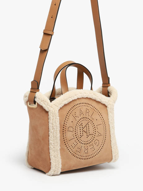 Sac Porté Main K Circle Shearling Cuir Karl lagerfeld Marron k circle A4W30087 vue secondaire 1