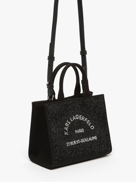 Sac Bandoulière Rue St Guillaume Strass Karl lagerfeld Noir rsg A4W50014 vue secondaire 2