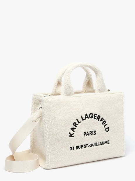 Sac Cabas Rue St Guillaume Shearling Karl lagerfeld Beige rsg A4W50013 vue secondaire 1