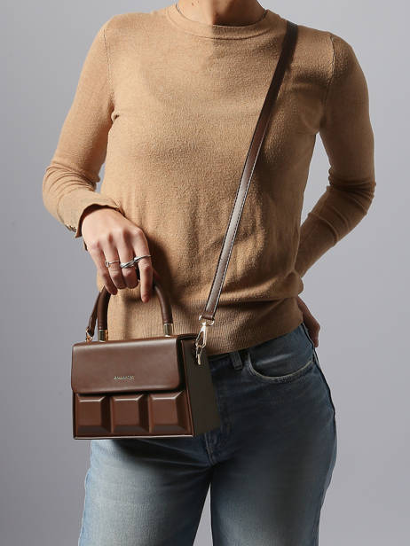 Sac Bandoulière City Miniprix Marron city YL26001 vue secondaire 1