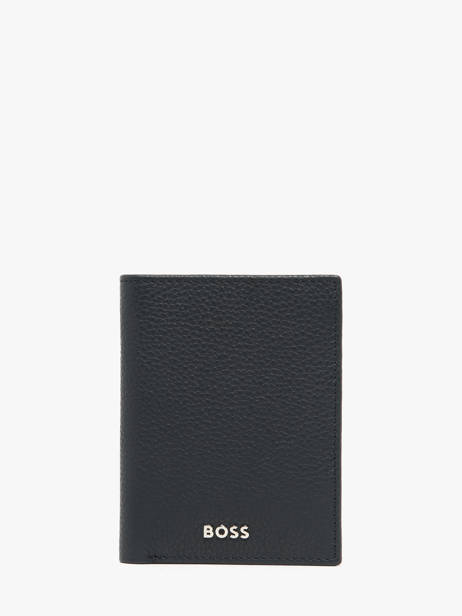 Porte-cartes Cuir Hugo boss Bleu grained HLE416N