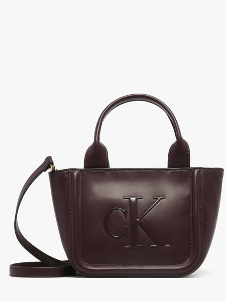 Satchel Bold Monogram Calvin klein jeans Brown bold monogram 4F3219G