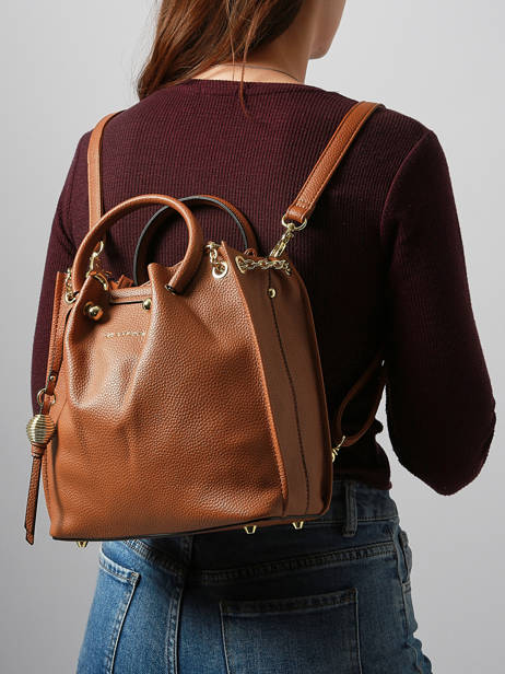 Backpack Ted lapidus Brown gretel TLAU8932 other view 1