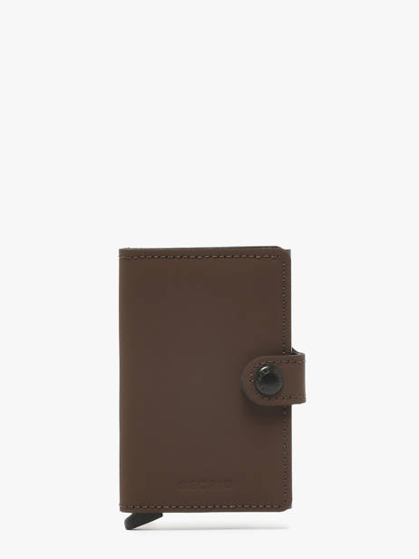Card Holder Leather Secrid Brown matte MM