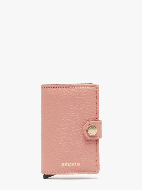 Card Holder Leather Secrid Pink pebble MPE