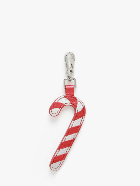 Leather Candy Cane Bag Charm Paul marius Red breloque BRELOSUC