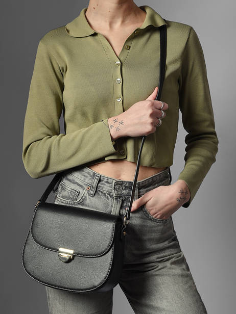 Sac Bandoulière Wt Safiano Miniprix Noir wt safiano F6918 vue secondaire 1