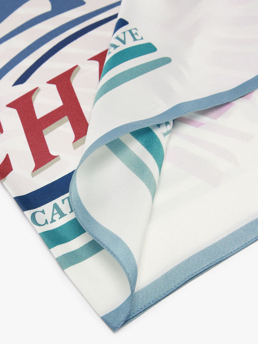 Longchamp Soie gots Etole Blanc