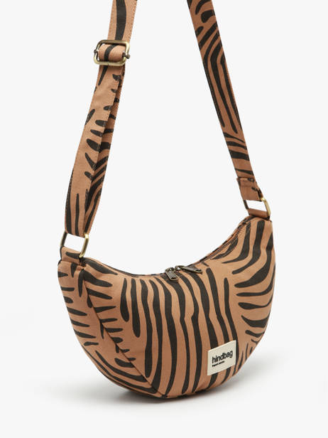 Sac Bandoulière Tigre Coton Hindbag Marron tigre TI vue secondaire 2