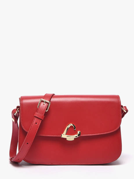 Sac Bandoulière Paris Philos Cuir Lancaster Rouge paris philos 82