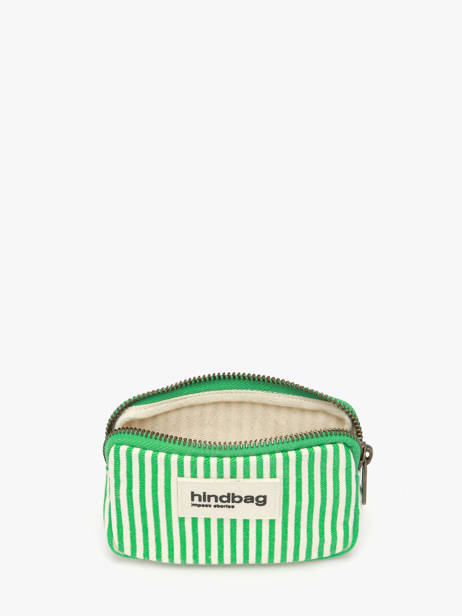 Porte-monnaie Rayures Hindbag Vert rayures RA vue secondaire 1