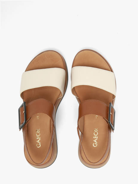 Sandales Semelle Compensée En Cuir Gabor Marron women 52 vue secondaire 3