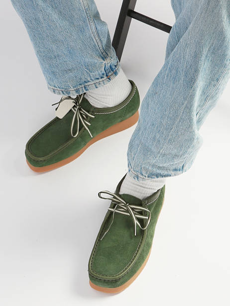 Chaussures Derbies En Cuir Clarks Vert men 26186170 vue secondaire 1
