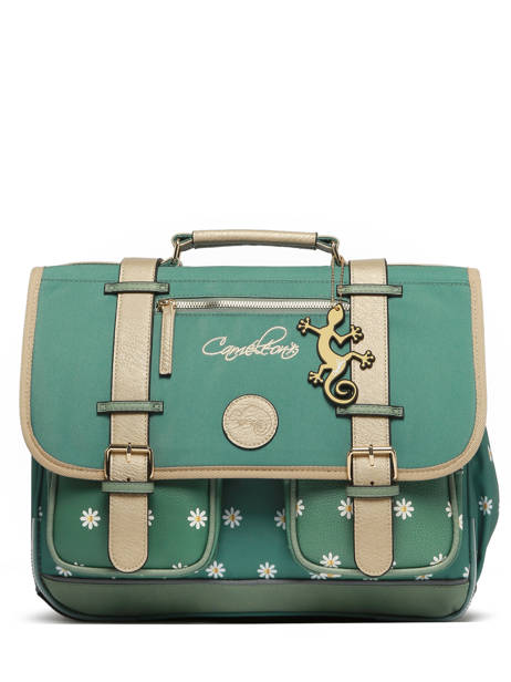 Cartable 2 Compartiments Cameleon Vert vintage fantasy PBVGCA38 vue secondaire 7