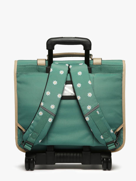 Cartable à Roulettes 3 Compartiments Cameleon Vert vintage fantasy PBVGCR41 vue secondaire 4