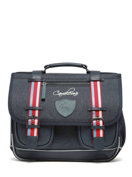 Cartable 2 Compartiments Cameleon Bleu vintage urban PBVBCA35 vue secondaire 6