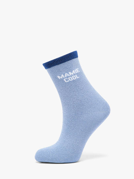 Chaussettes Pieces Bleu socks women 17168185