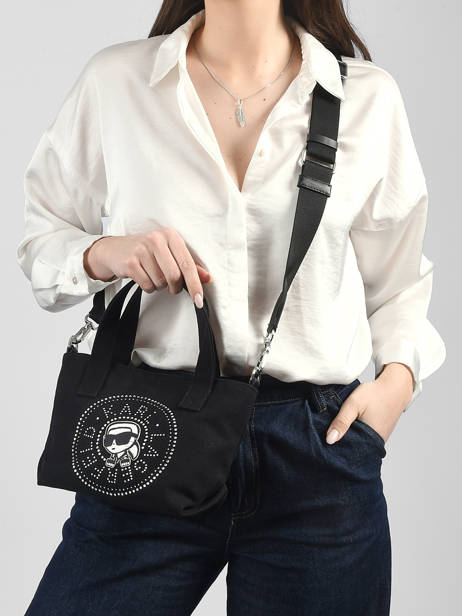 Sac Bandoulière K Ikon Coton Karl lagerfeld Noir k ikon B2W50074 vue secondaire 1