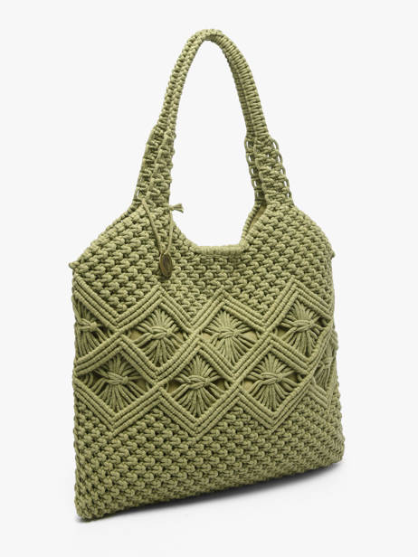 Sac Porté épaule Estival Coton Le voyage en panier Vert estival PM941 vue secondaire 1