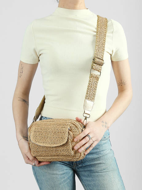 Sac Bandoulière Adette Paille Pieces Beige adette 17161664 vue secondaire 1