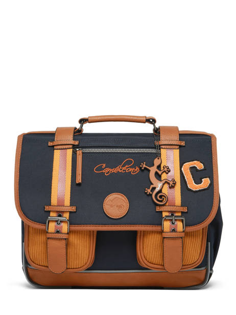 Cartable Enfant 2 Compartiments Cameleon Bleu vintage urban CA35 vue secondaire 7