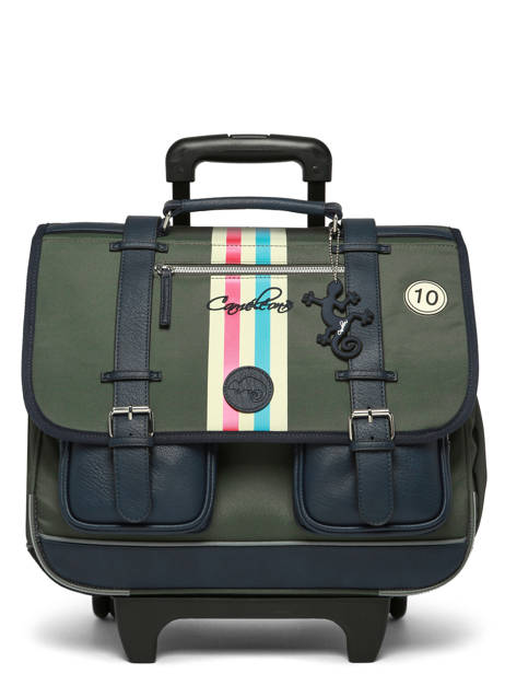 Cartable à Roulettes 3 Compartiments Vintage Urban Cameleon Vert vintage urban CR41 vue secondaire 6