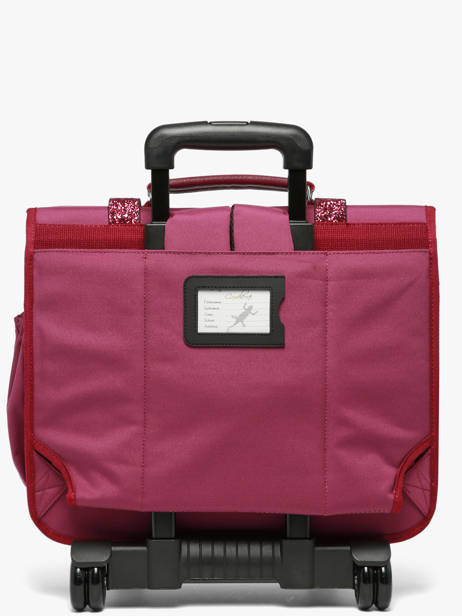 Cartable à Roulettes 3 Compartiments Vintage Fantasy Cameleon Violet vintage fantasy CR41 vue secondaire 4