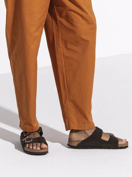 Mules Arizona En Cuir Birkenstock Marron men 951311 vue secondaire 1