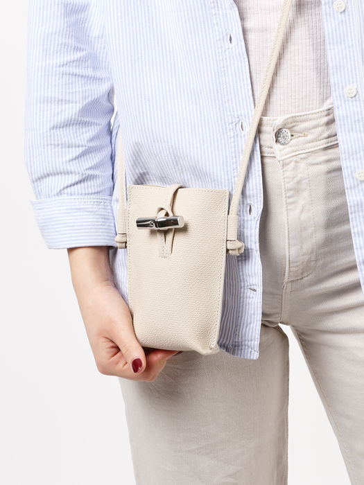 Longchamp Roseau Ipod case / cd holder Beige