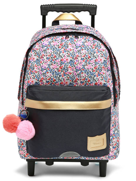 2-compartment Wheeled Schoolbag Tann's Blue les fantaisies f 73265