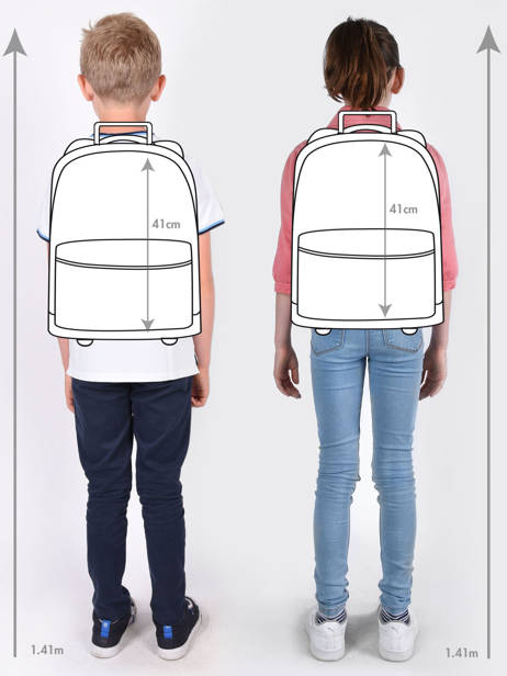2-compartment Wheeled Schoolbag Tann's Blue les fantaisies f 73265 other view 1