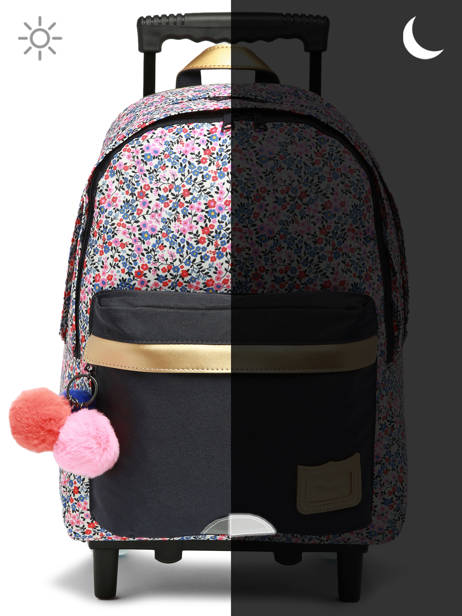 2-compartment Wheeled Schoolbag Tann's Blue les fantaisies f 73265 other view 6